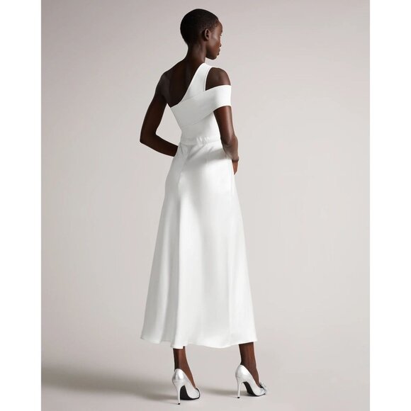 Ted Baker Ivena White One-Shoulder Dress - Picture 3 of 11